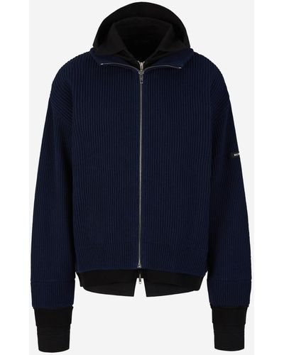 Balenciaga Zipper Hood Sweatshirt - Blue