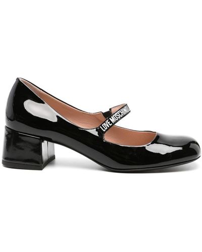 Love Moschino Painted Court Shoes - Black