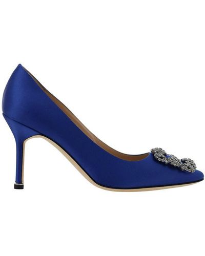 Manolo Blahnik Hangisi Court Shoes - Blue