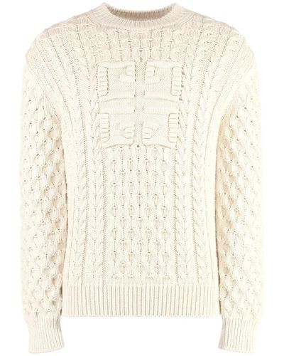 Givenchy Cotton Crew-neck Sweater - Natural