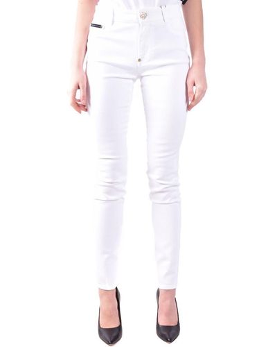Philipp Plein Cotton Trousers - White