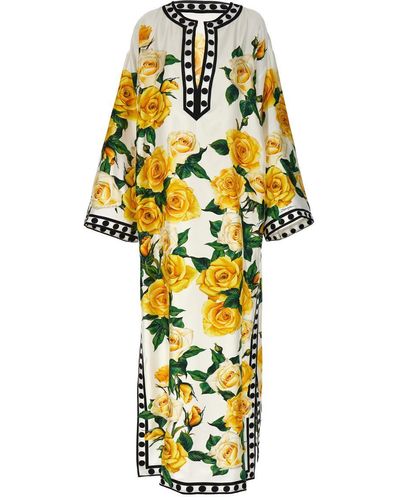 Dolce & Gabbana 'Rose Gialle' Dress - Yellow