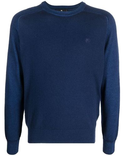 Etro Sweater With Logo - Blue