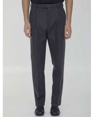 Gucci Wool And Cashmere Pants - Blue