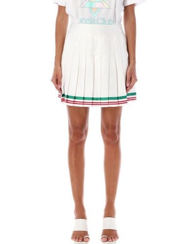 Casablancabrand Casa Way Pleated Mini Skirt - White