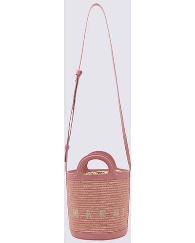 Marni Light Pink Tropicalia Mini Bucket Bag