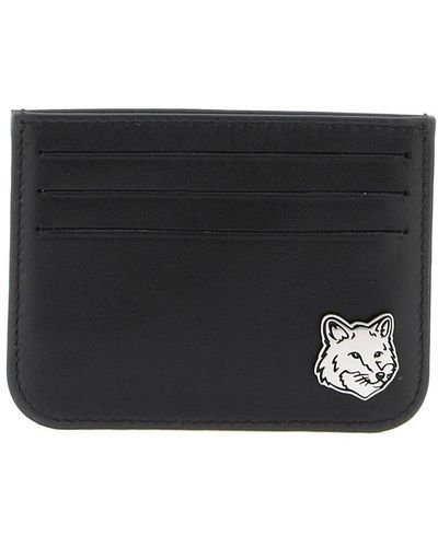 Maison Kitsuné Fox Head Card Holder - Black