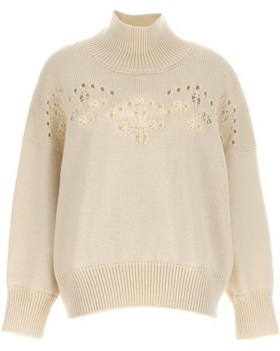 Chloé Intarsia Sweater - White