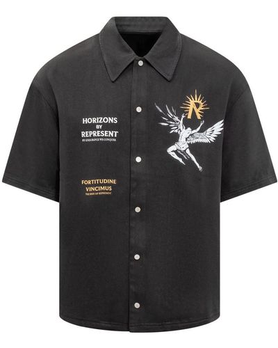 Represent Icarus Print Shirt - Black