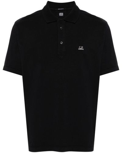 C.P. Company 1020 Jersey Polo Shirt - Black