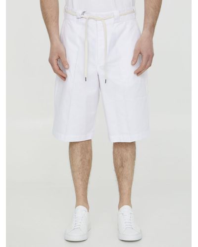 Drole de Monsieur Le Short Twill Bermuda Shorts - White