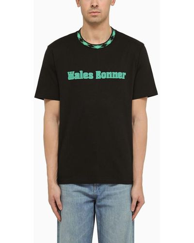 Wales Bonner T-Shirt With Logo - Black