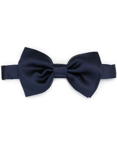 Tagliatore Jacquard Silk Bow Tie - Blue