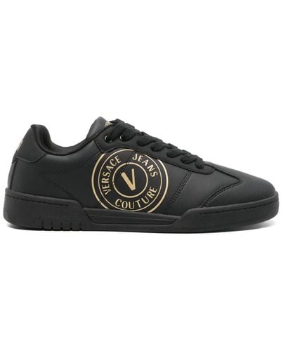 Versace Sports Shoes With Logo - Black