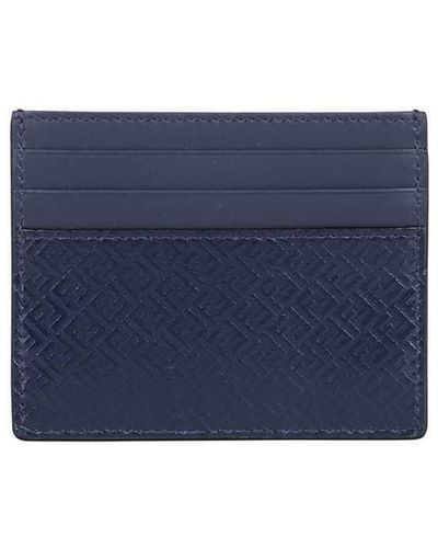 Fendi Leather Card Holder - Blue