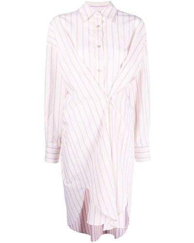 Isabel Marant Seen Striped Cotton Shirtdress - Pink