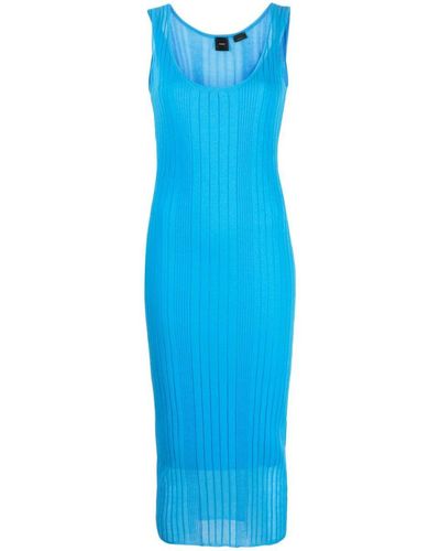 Pinko Ribbed Dress - Blue
