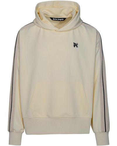 Palm Angels White Polyester Sports Sweatshirt - Natural