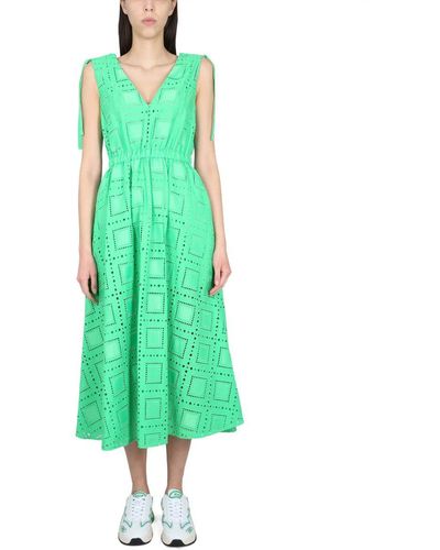 MSGM Cotton Blend Dress - Green