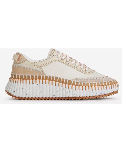 Chloé Leather Nama Sneakers - White
