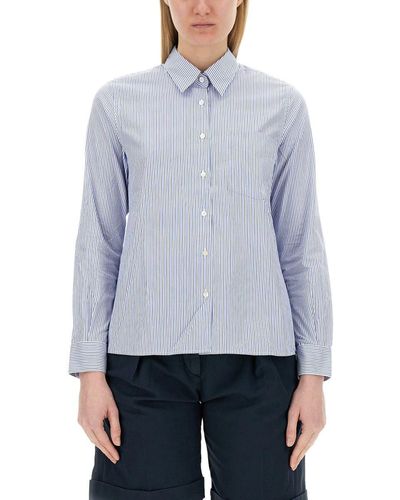 Aspesi Striped Shirt - Blue
