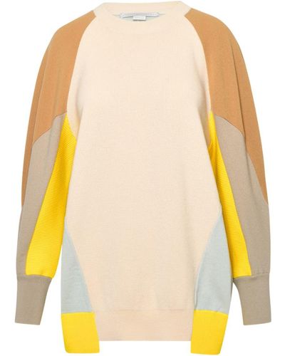 Stella McCartney Brown Wool Oversize Sweater - Orange