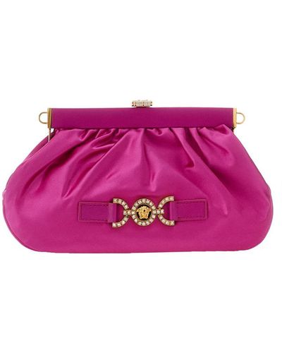 Versace Clutch Bag With Medusa Plaque - Pink