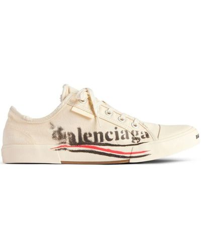 Balenciaga Paris Canvas Sneakers - White