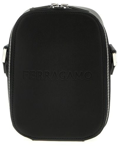 Ferragamo Compact Shoulder Strap Crossbody Bags - Black