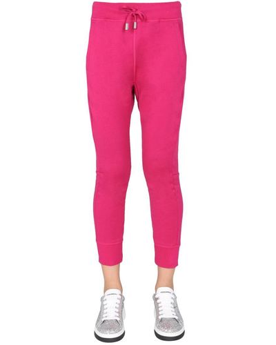 DSquared² Icon Cotton JOGGING Trousers - Pink