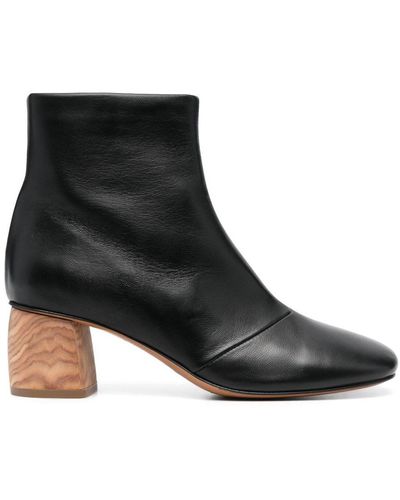 Forte Forte 55mm Square-toe Ankle Boots - Black