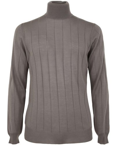 FILIPPO DE LAURENTIIS Royal Merino Long Sleeves Turtle Neck Sweater - Grey