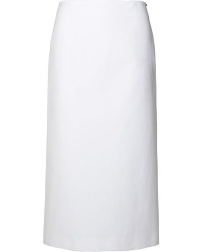 Sportmax 'Accordo1234' Cotton Skirt - White