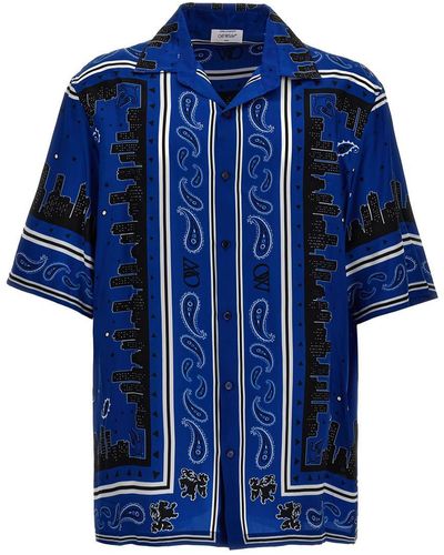 Off-White c/o Virgil Abloh Bandana Shirt, Blouse - Blue