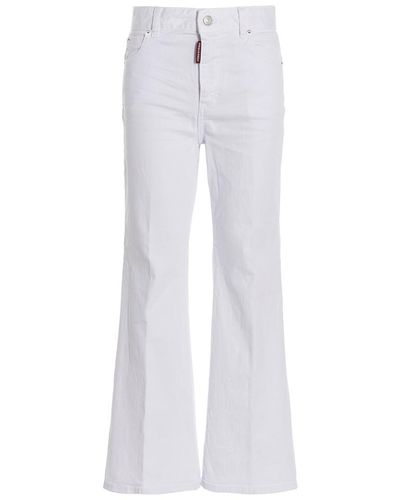 DSquared² Jeans Super Flared Cropped - White