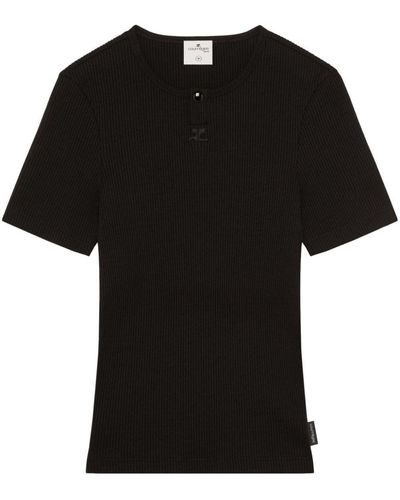 Courreges T-shirts And Polos - Black