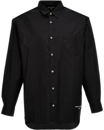 Comme des Garçons Logo Embroidery Shirt - Black