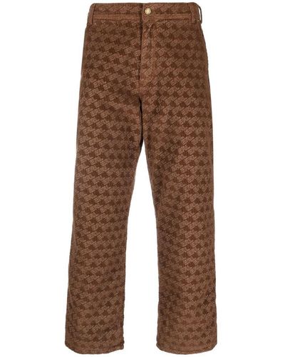 ERL Corduroy Embossed Pants Woven Clothing - Brown