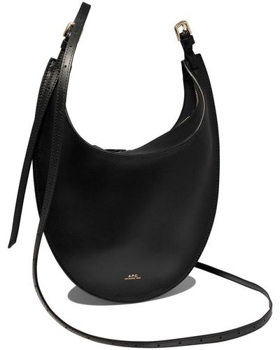 A.P.C. Small 'Iris' Eco-Leather Crossbody Bag - Black