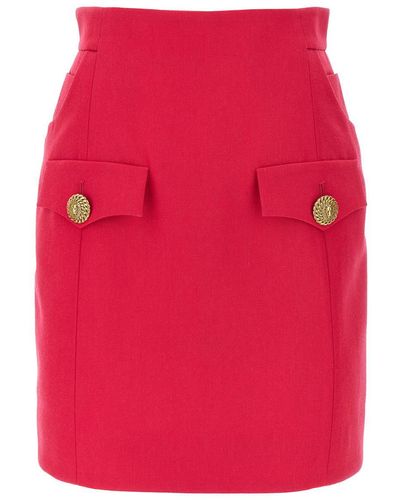 Balmain Mini Skirt Skirts - Red