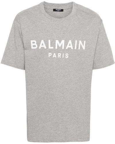 Balmain Logo-print T-shirt - Gray