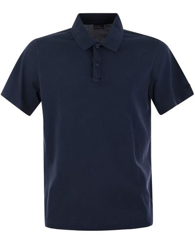 Paul & Shark Short Sleeve Cotton Polo Shirt - Blue