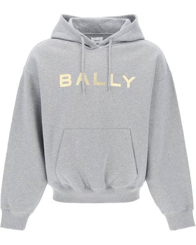 Bally Metallic Logo Hoodie - Gray