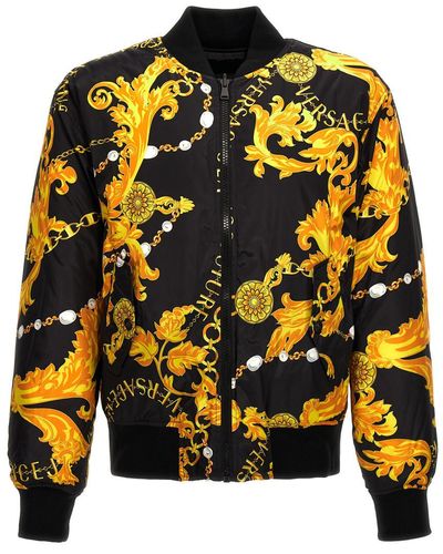 Versace All-over Print Reversible Bomber Jacket Casual Jackets, Parka - Yellow
