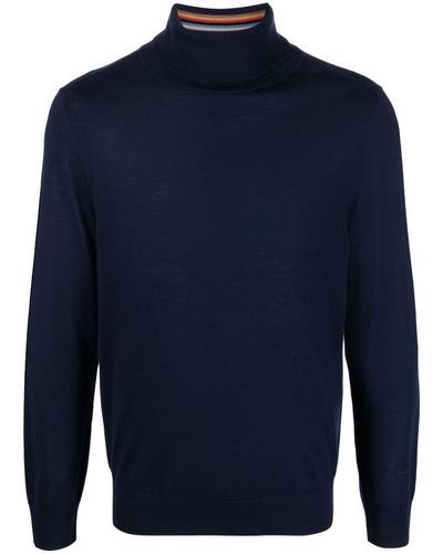 Paul Smith High-neck Sweater - Blue