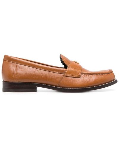 Tory Burch Perry Leather Loafers - Brown