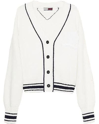 Tommy Hilfiger Thc Cc Letterman Cardigan - White