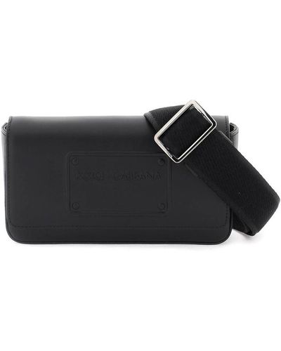 Dolce & Gabbana Leather Mini Crossbody Bag - Black