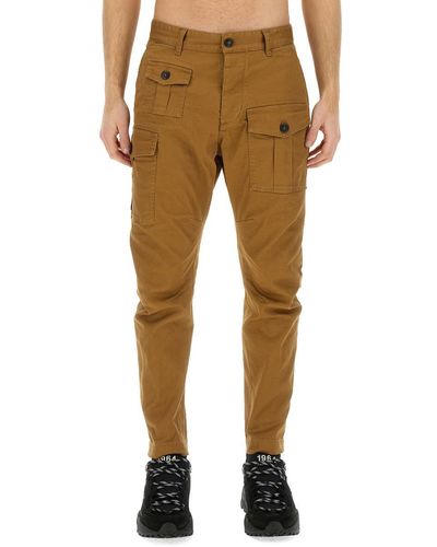 DSquared² Sexy Cargo Fit Pants - Natural