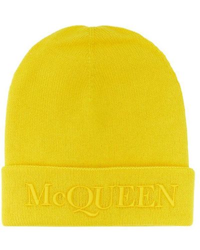 Alexander McQueen Hat With Logo - Yellow